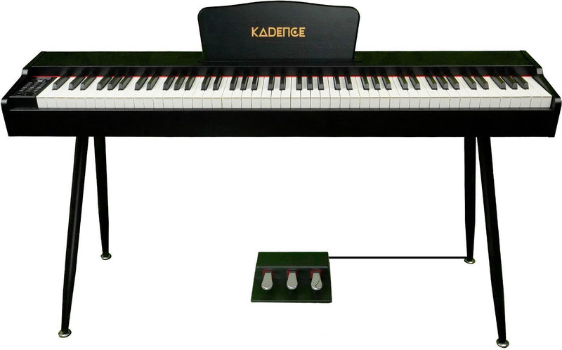 KADENCE KAD-DP-2W-BK-GEN25 Weighted Portable Wooden Black Stand Digital Digital Piano(88 Keys)
