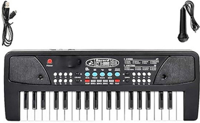 JR CLUB Music Key Board Kid Multifunctional with Microphone Musical Music Key Board Kid Multifunctional with Microphone Musical Analog Portable Keyboard(37 Keys)