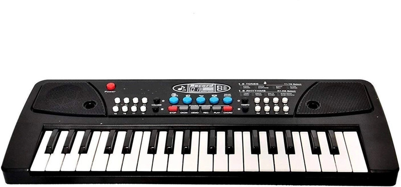 REOnLEO Kids Piano Keyboard Microphone, USB Power Cable & Sound Recording Function 8 Rhythms 8 Tones 6 Demos Portable Electronic Keyboard Toysl Analog Portable Keyboard(37 Keys)