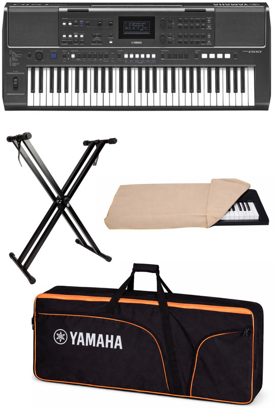 YAMAHA PSR + CARRY CASE + DOUBLE PIPE STAND+DUST COVER I510 Digital Portable Keyboard(61 Keys)