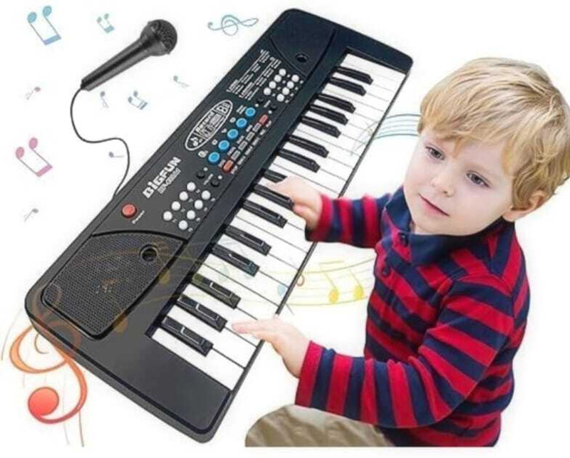 ToyLand 37 Keys Piano Key Board Kids Toy With Microphone & Usb Power Cable (Multicolour) Analog Portable Keyboard(37 Keys)