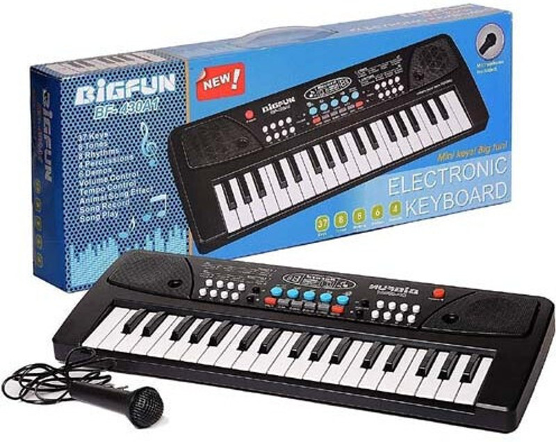 SUVARNA musical piano 37 Key Electronic Piano Keyboard Toy with DC Power Option, Recording and Microphone (Black) musical piano 37 Key Electronic Piano Keyboard Toy with DC Power Option, Recording and Microphone (Black) Analog Portable Keyboard (37 Keys) musical piano 37 Key Electronic Piano Keyboar