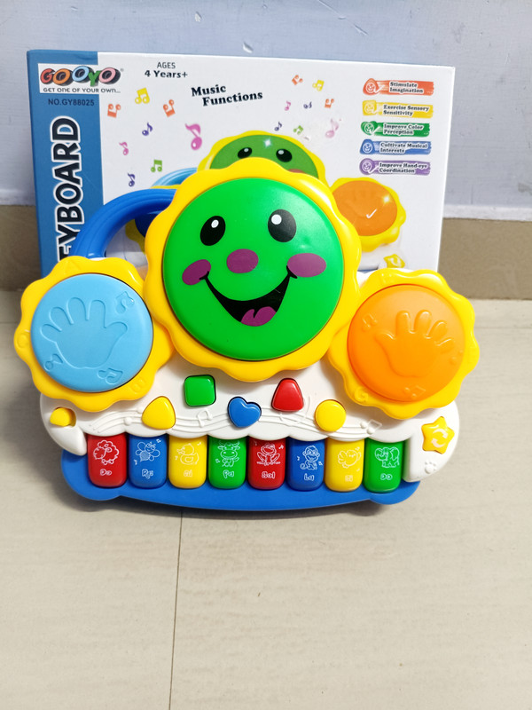 KinderToyWorld GXY101 DRUM AND KEYBOARD SOUND TOY(MULTI COLOUR) Analog Portable Keyboard(17 Keys)