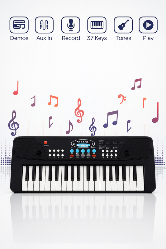 SILIGURITOYZONE piano-01 Portable Musical Piano Keyboard with Microphone Analog Portable Keyboard(37 Keys)
