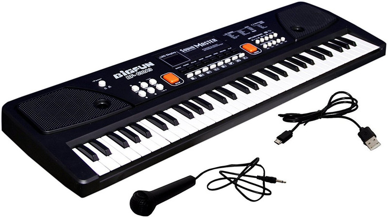 Toofun Portable Electronic Keyboard Piano - 61 Keys Piano Keyboard for Beginners LCD Display & Microphone Digital Piano Analog Portable Keyboard(61 Keys)