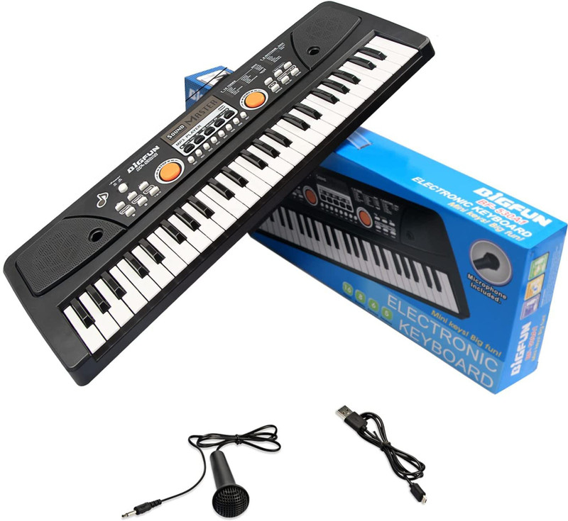 DTRAUSS Piano 49 Keys Piano toy Bigfun Piano Usb Port/Microphone withDigital Portable Keyboard Analog Digital Piano(49 Keys)