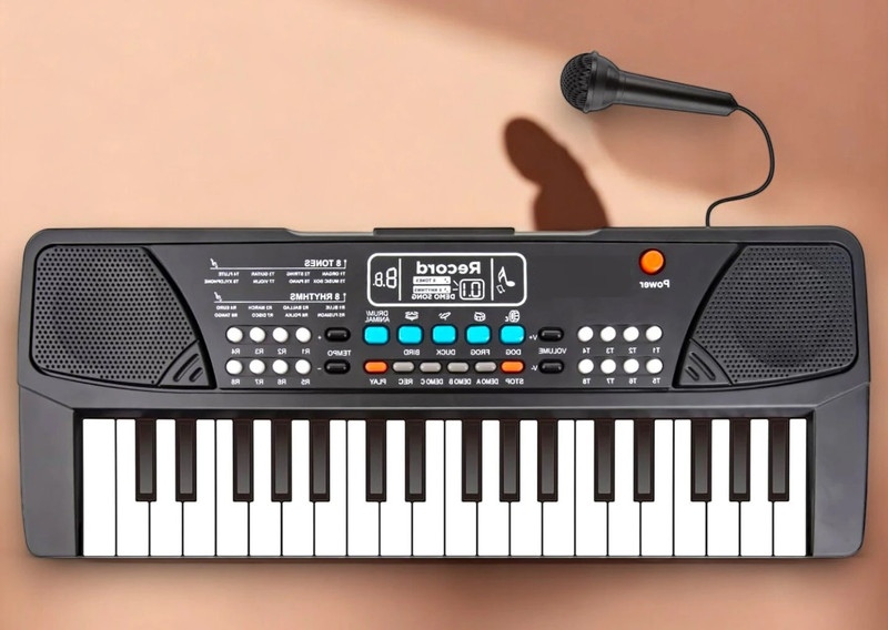JR CLUB X704 Key Electronic Piano Keyboard Toy with Microphone and Song Record Feature Toys Kids Piano Keyboard with Microphone/37 Keys Kid Educational Musical Analog Portable Keyboard(37 Keys)