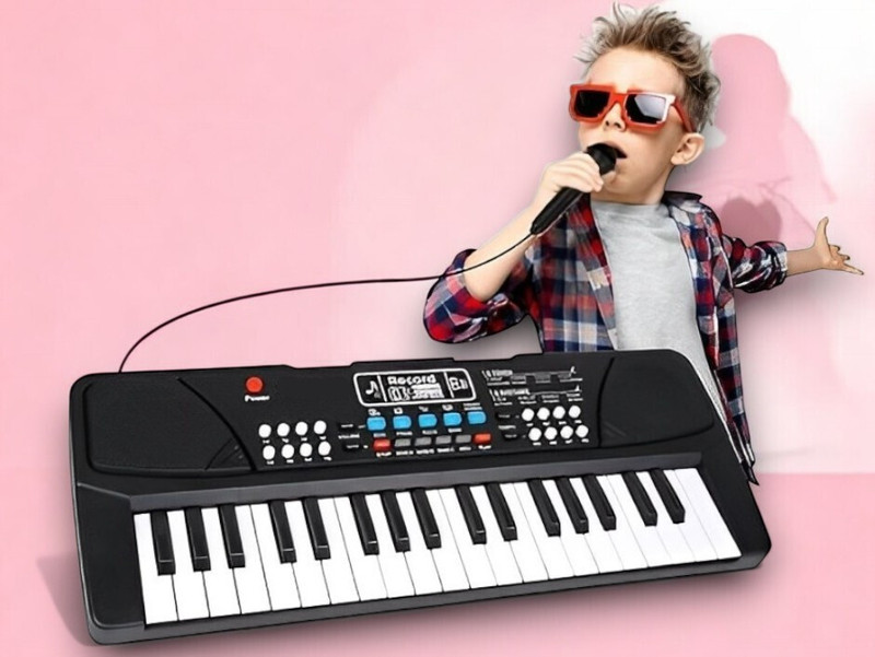JR CLUB A630 Piano Key Electronic Piano Keyboard Toy with DC Power Option Best Birthday Gift for Boys and Girls Musical Instruments Latest Analog Analog Portable Keyboard(37 Keys)