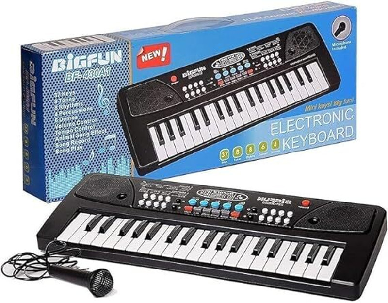 Your toys Piano with Mic Toys Kids 37 Keys 8 Rhythms 8 Tones 6 Demos | Portable Educational Electronic Keyboard Digital Digital Piano(37 Keys)