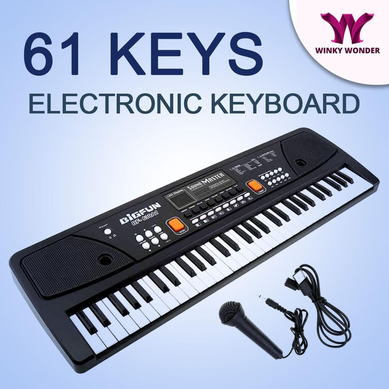 TOYTRIBE Portable Digital Keyboard 61 Musical Piano for Kids & Beginners Digital Digital Piano(61 Keys)