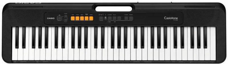 Casio CT-S100 Casiotone 61-Key Portable Keyboard with Piano tones, Black(61 Keys)