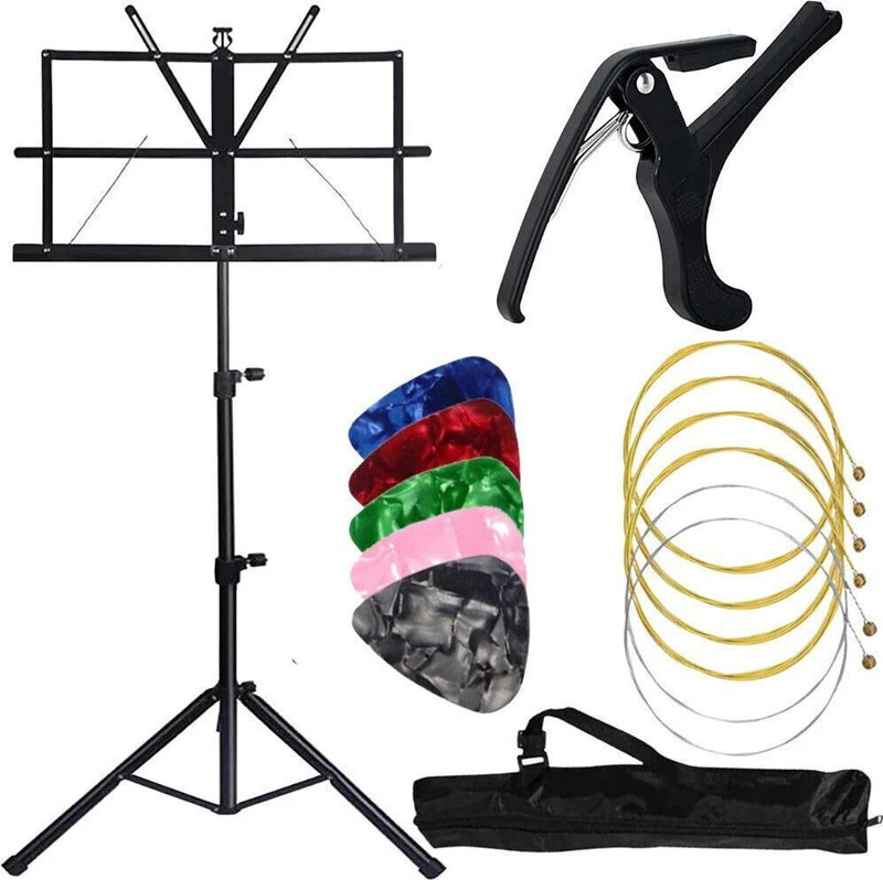 Urban Infotech Adjustable Notation Stand with Carrying Bag and String ,Picks Notation Stand