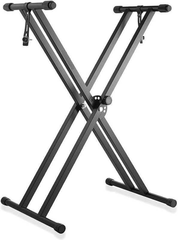 CELLMASTER Heavy-Duty Double Keyboard Stand – Adjustable Keyboard Stand for 61 Keys Keyboard Stand