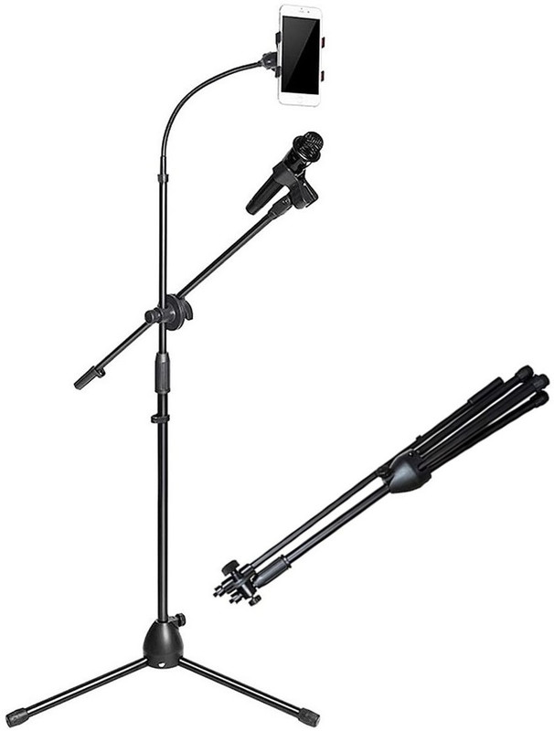 Techtest Heavy Duty Adjustable Dual Mike Stand Condenser Microphone Stand for Studio Microphone Stand