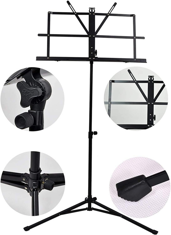 IMAGINEA Music Stand, Portable Folding Music Note Sheet, Notation Stand with Carrying Bag Notation Stand
