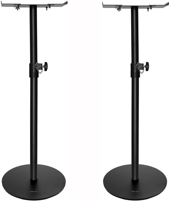 Softline Pro SP 801 RV Studio Monitor Stand Wide Variable Top Plate Round Base (Set of 2) Folding Stand