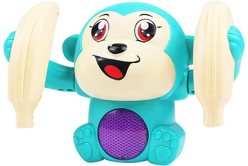 giftsrus Musical Monkey Banana Toy with Lights & Sound-Jumping Toy for Toddlers(Multicolor)