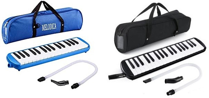 CrazyBuy 32 Key Piano Style Melodica, Melodica keyboard Suitable for Teaching & Playing(Black, Blue)