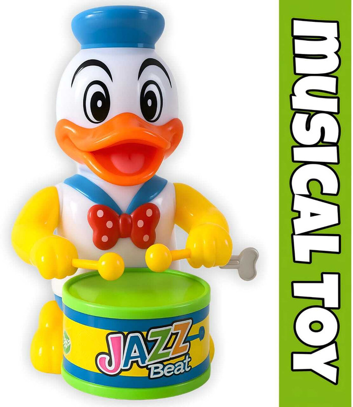 PRV TOYS DUCK-Dancing Musical/Drum Toy,Key Operated.Fun Toy for Kids Rattle(Multicolor)