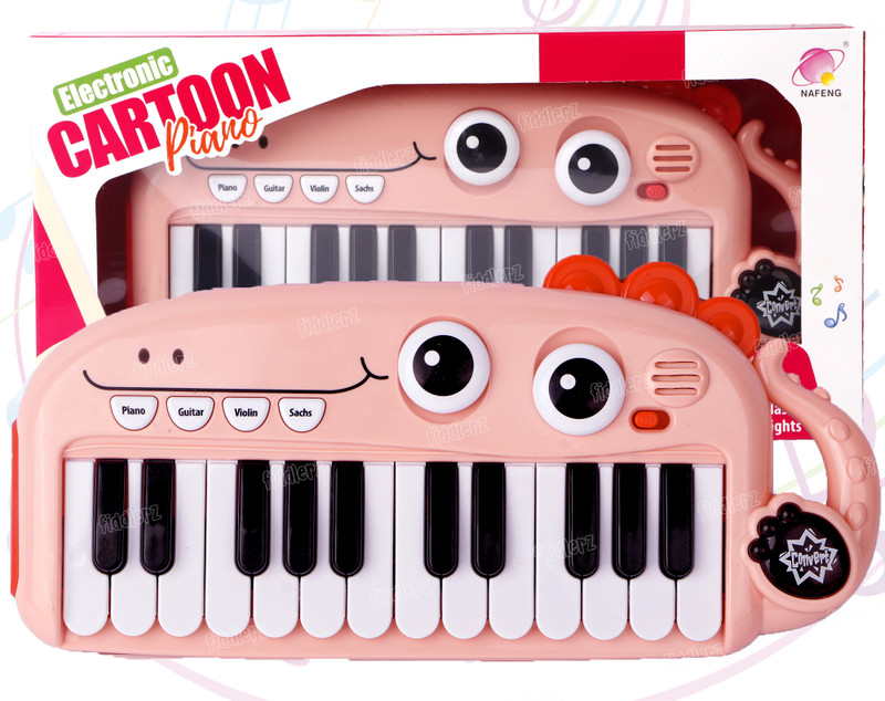 FIDDLERZ Musical Piano 24 Keys Mini Cartoon Piano Music Keyboards for Baby(Pink)