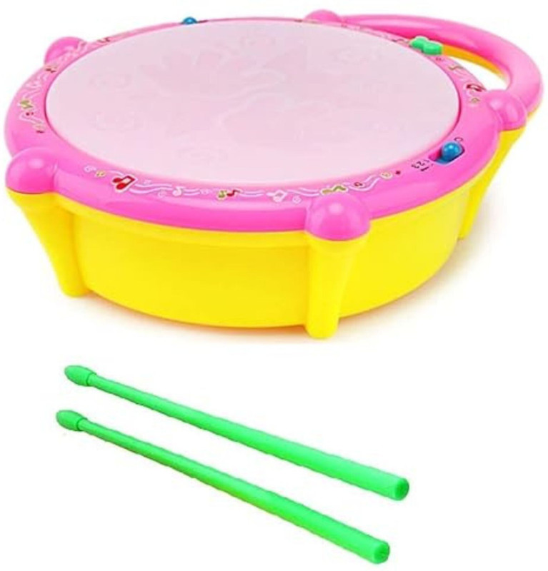 Magico Flash Musical Drum with 3D Lights(Multicolor)