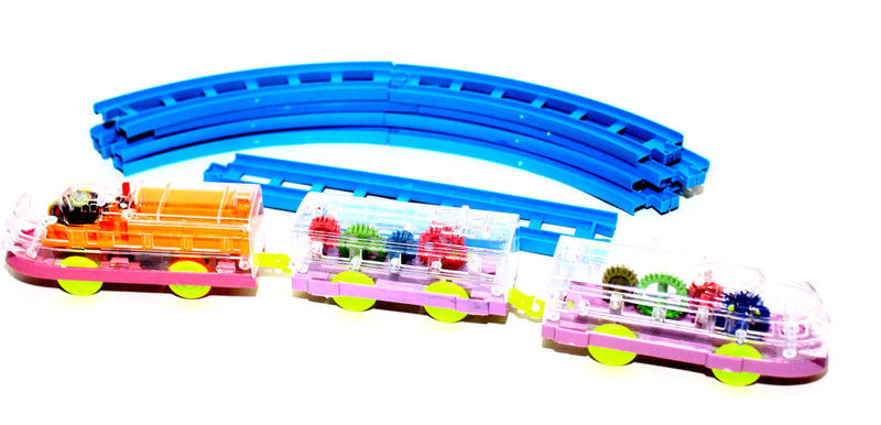 Kp Enterprise Transparent Concpt Train Electric Mechanical Gear Colorful Light&Charming Music(Multicolor, Pack of: 1)