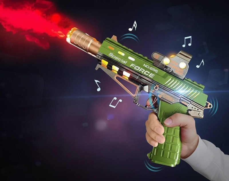 Xcillince Toys Water Filler Smoke Effect Gun Rotating Barrel Toy(Multicolor)