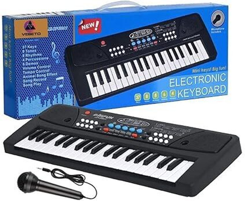BANTAS Musical Piano toys for kids 37 keys with microphone for boys and girls(Multicolor)