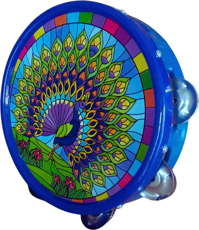 khushi enterprise Khanjari A Fun Toy & Authentic Musical Instrument 23.7 cm Width, 5 cm Hight(Blue)