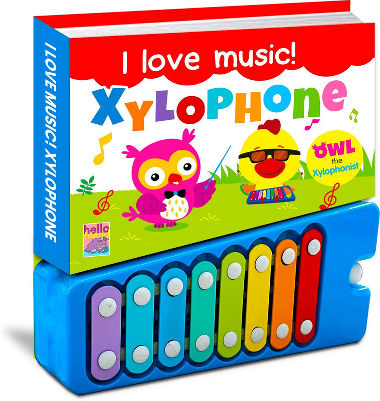 HELLO FRIEND I love Music : Xylophone Play Along Song Book, Sound Book, Story Book all in one.(Multicolor)