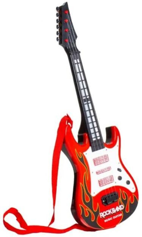 GOSHOPPE ENTERPRISES Electric Guitar Toy for Kids, Musical Learning with Lights & Sound(Multicolor)