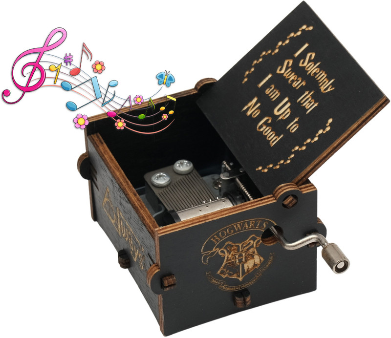 Store2508 Wooden Vintage Hand Cranked Music Box – Harry Potter Hedwig’s Theme(Multicolor)