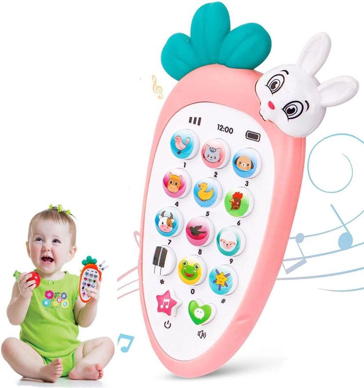 SuNZita Radish Style Cute Rabbit face musical learning phone Toy for kids(Multicolor)
