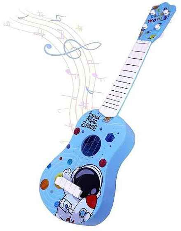 Basha Mall Jungle Theme 4 String Guitar Musical Instrument Learning Educational Toy Gift(Multicolor)