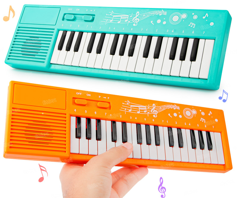 FIDDLERZ 32 Keys Small Keyboard Piano Music with Built-in Speaker Gift for Beginners(Multicolor)