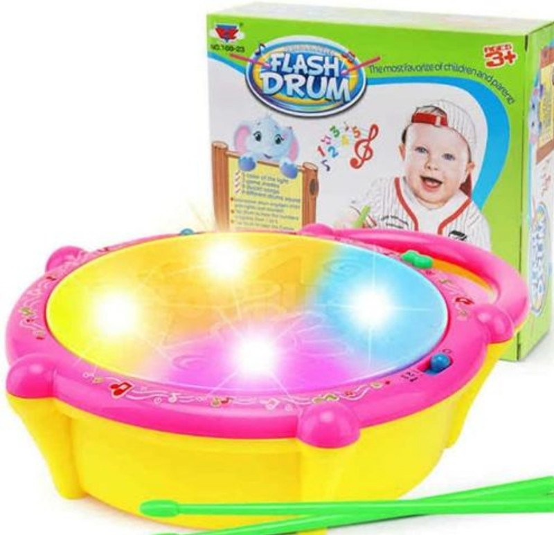 RUDRASA Kids Musical Flash Drum Toy with Lights & Sound | Educational Music Toy(Multicolor)