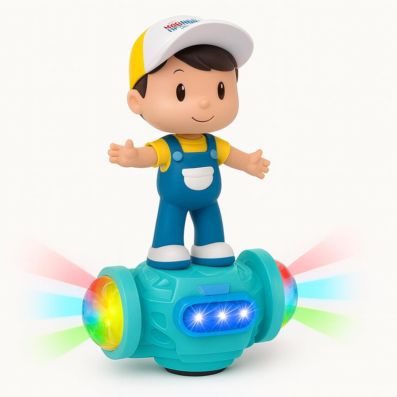 Nihank Dancing Boy, Musical Boy with 360 Degree Rotation Light and Sound Toy for Kids(Multicolor)
