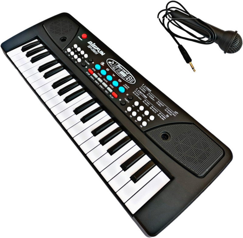 fenterprises 37 Key Piano Keyboard Musical Instrument with Charger and Microphone FE001(Black)