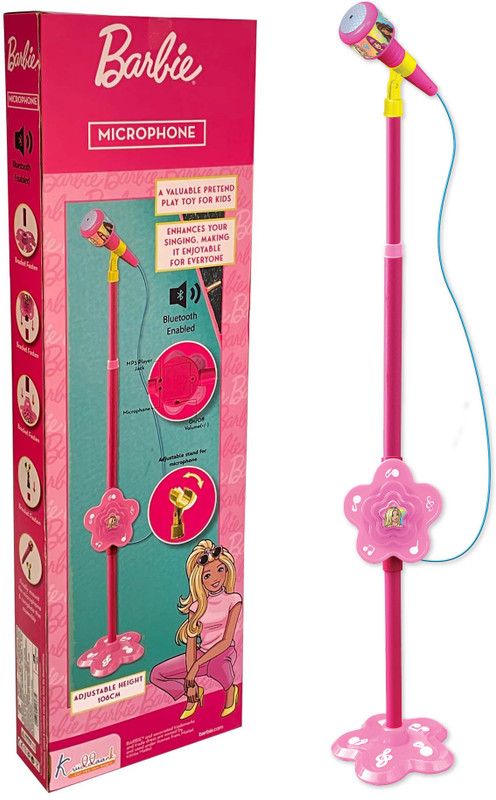 Kriiddaank Mattel Barbie Theme Microphone - Portable Wireless Karaoke Mic for Kids(Multicolor)
