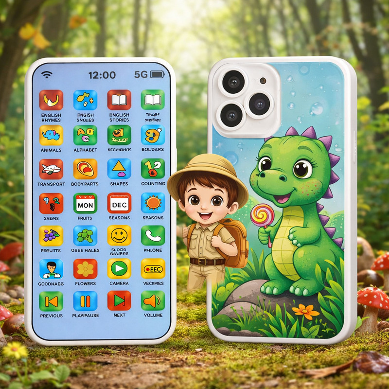 Jinagam Kids Educational Toy Mobile Phone with Sound & Light Learning Toy for 2-5 Years(Multicolor)