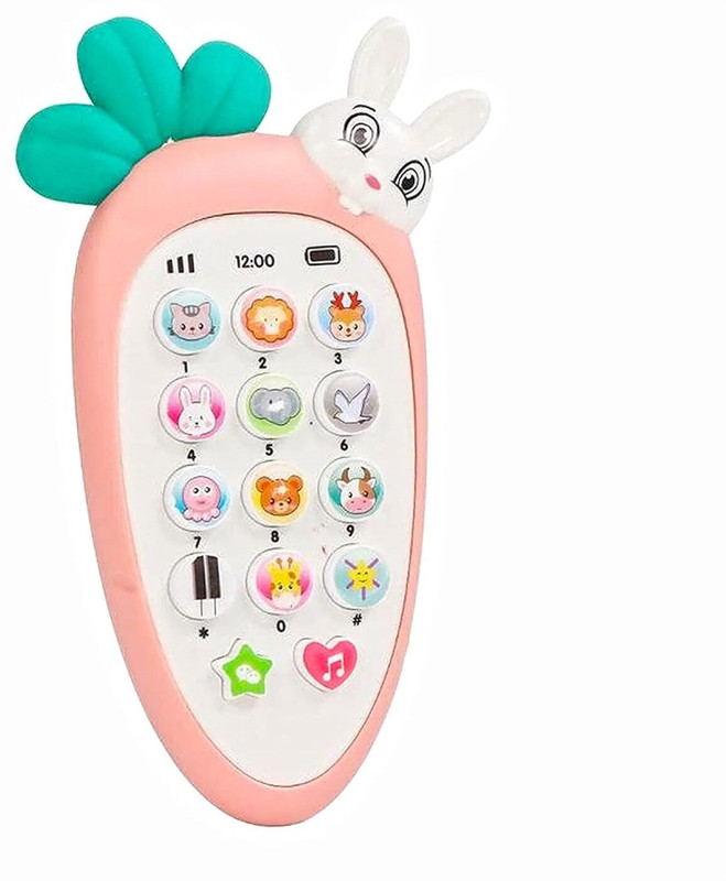 TOY NAGRI Rabbit Shape Mobile Phone Toy with 20 Musical Songs(Multicolor)