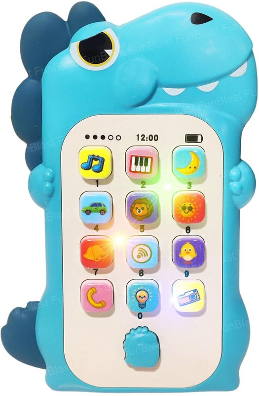 FunBlast Musical Dinosaur Mobile Toy for Kids- Phone Toy with Light & Sound Birthday Gift(Yellow)