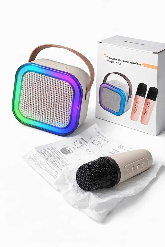 sumicart Mini Karaoke Speaker with Wireless Microphone(Multicolor)
