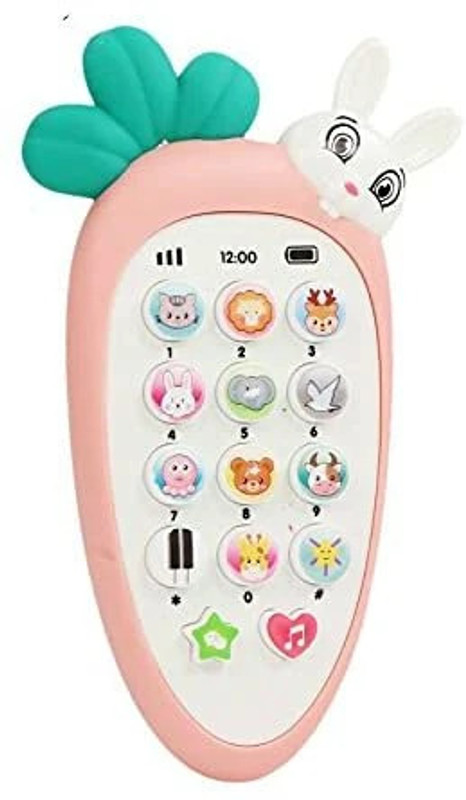jmv My First Rabbit Phone with Light and Sound Amazing Sound Toy for Kids(Multicolor)