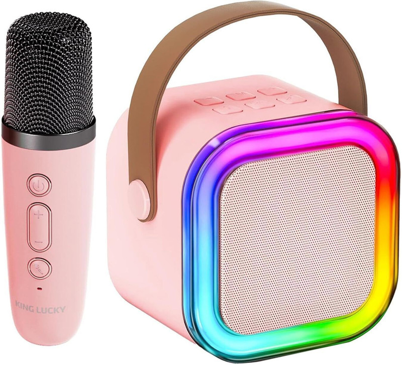 KMJSA Karaoke Machine for Kids Adults with Wireless Mics Portable Bluetooth Speaker(Multicolor)