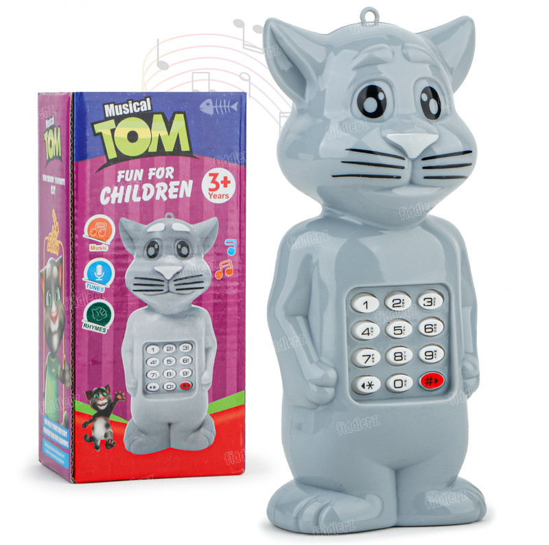 FIDDLERZ Musical Tom Fun Mobile Toy with Keypad Buttons Sound Effects Interactive Play(Grey)