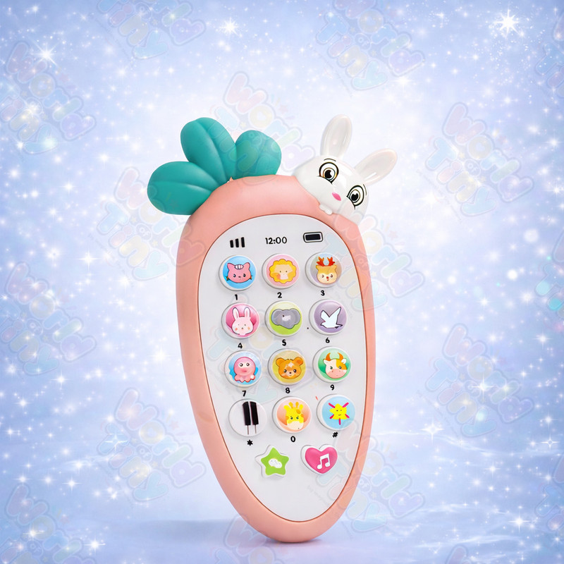 WORLD OF TINY Kids Sound & Music Toy Phone with Cartoon Animal Buttons(Multicolor)