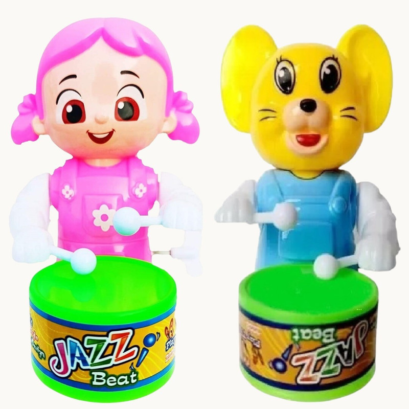 S.T.S ENTERPRISES DancingBaby And Cat Drum Actions Birthday Gift for Baby Boys and Girls toys(Multicolor)