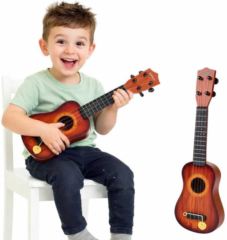A Cube Guitar Toy 4 Strings Acoustic Music Toys for Kids / Kids Guitar(Multicolor)