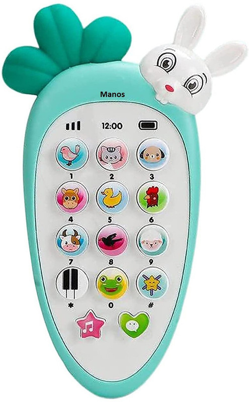 Manos Baby Phone Rabbit Phone Smart Phone Cordless Feature Mobile Phone Toys(Multicolor)